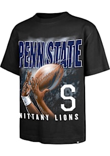 47 Penn State Nittany Lions Black Football Fingertip Foundation Short Sleeve Fashion T Shirt