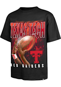 47 Texas Tech Red Raiders Black Football Fingertip Foundation Short Sleeve Fashion T Shirt