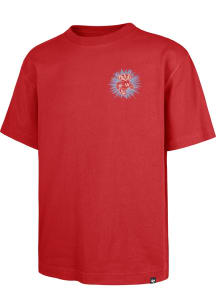 Wisconsin Badgers Red 47 Game On Hockey Foundation Short Sleeve Fashion T Shirt