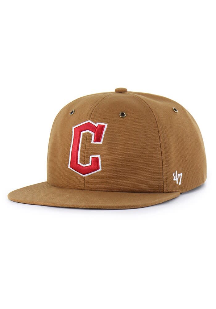 Cleveland Guardians 47 BROWN Carhartt Captain RL Snapback Hat