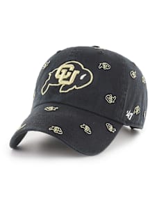 47 Colorado Buffaloes Black Confetti Clean Up Womens Adjustable Hat
