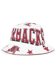 47 Arkansas Razorbacks White ENERGIZE BUCKET Mens Bucket Hat