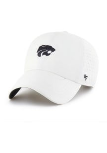 47 White K-State Wildcats Flow Clean Up Adjustable Hat