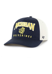 47 Michigan Wolverines HARD HAT 47 HITCH Adjustable Hat - Blue