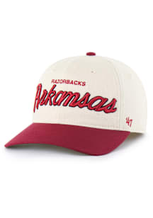 47 Arkansas Razorbacks Mens Tan Crosstown TT Franchise Fitted Hat
