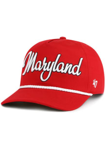 47 Red Maryland Terrapins Overhand Hitch Adjustable Hat