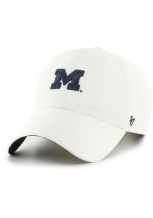 47 White Michigan Wolverines Flow Clean Up Adjustable Hat