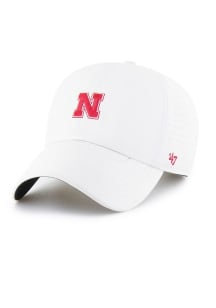 47 White Nebraska Cornhuskers Flow Clean Up Adjustable Hat