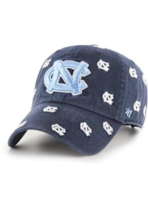 47 North Carolina Tar Heels Navy Blue Confetti Clean Up Womens Adjustable Hat