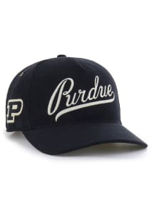 47 Black Purdue Boilermakers Golden Age Cord Hitch Adjustable Hat