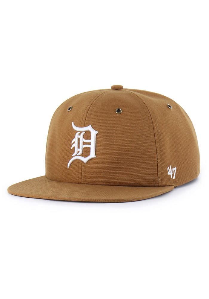 Detroit Tigers 47 BROWN Carhartt Captain RL Snapback Hat - 48025385