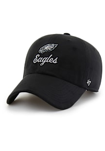 47 Philadelphia Eagles Black Spirited Clean Up Womens Adjustable Hat