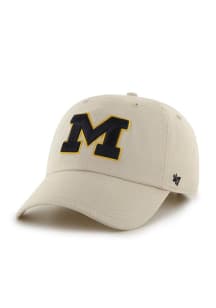 47 Michigan Wolverines Clean Up Adjustable Hat - Natural