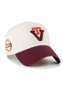 47 Virginia Tech Hokies Clean Up Adjustable Hat - Ivory
