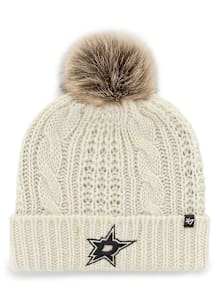 47 Dallas Stars White Meeko Cuff Knit with Pom Womens Knit Hat