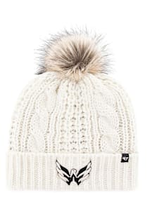 47 Washington Capitals White Meeko Cuff Knit with Pom Womens Knit Hat