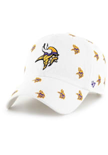 47 Minnesota Vikings White Confetti Clean Up Womens Adjustable Hat
