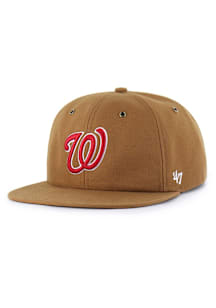 47 Washington Nationals Brown Carhartt Captain RL Mens Snapback Hat