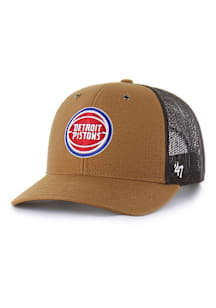 47 Detroit Pistons Carhartt Trucker Adjustable Hat - Brown
