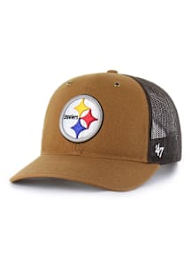 47 Pittsburgh Steelers Carhartt Trucker Adjustable Hat - Brown