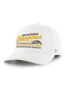47 Western Michigan Broncos 2025 NCAA Hockey Champs Hitch Adjustable Hat - White