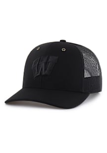 47 Black Wisconsin Badgers Carhartt Trucker Adjustable Hat