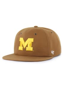 Michigan Wolverines 47 Carhartt Captain RL Mens Snapback - Brown