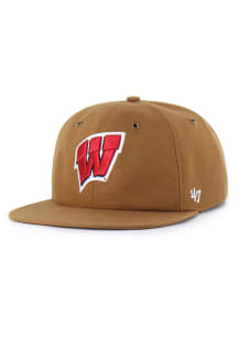Wisconsin Badgers 47 Carhartt Captain RL Mens Snapback - Brown