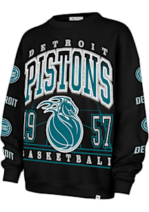 47 Detroit Pistons Womens Black City Edition Go Big Crew Sweatshirt