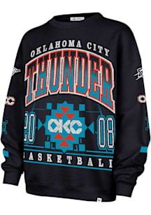 47 Oklahoma City Thunder Womens Black City Edition Go Big Crew Sweatshirt