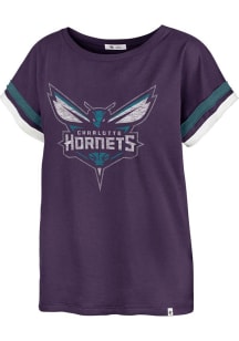 47 Charlotte Hornets Womens Purple Premier Skylar Short Sleeve T-Shirt