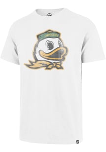 Oregon Ducks White 47 Grit Scrum Short Sleeve Fashion T Shirt