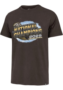 Western Michigan Broncos Brown 47 2025 National Mens Hockey Champions Short Sleeve Fashion T Shirt