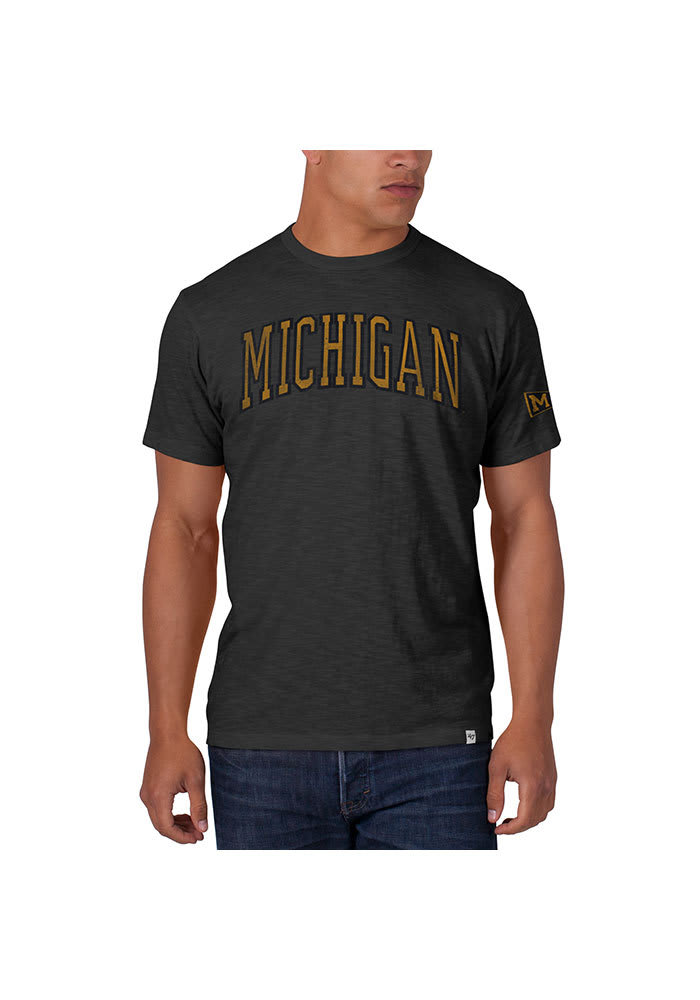 47 Michigan Wolverines Charcoal Two Peat Short Sleeve Fashion T Shirt