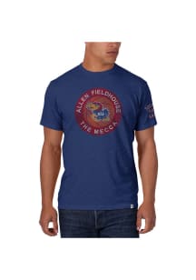 47 Kansas Jayhawks Blue Historical Allen Fieldhouse Short Sleeve Fashion T Shirt
