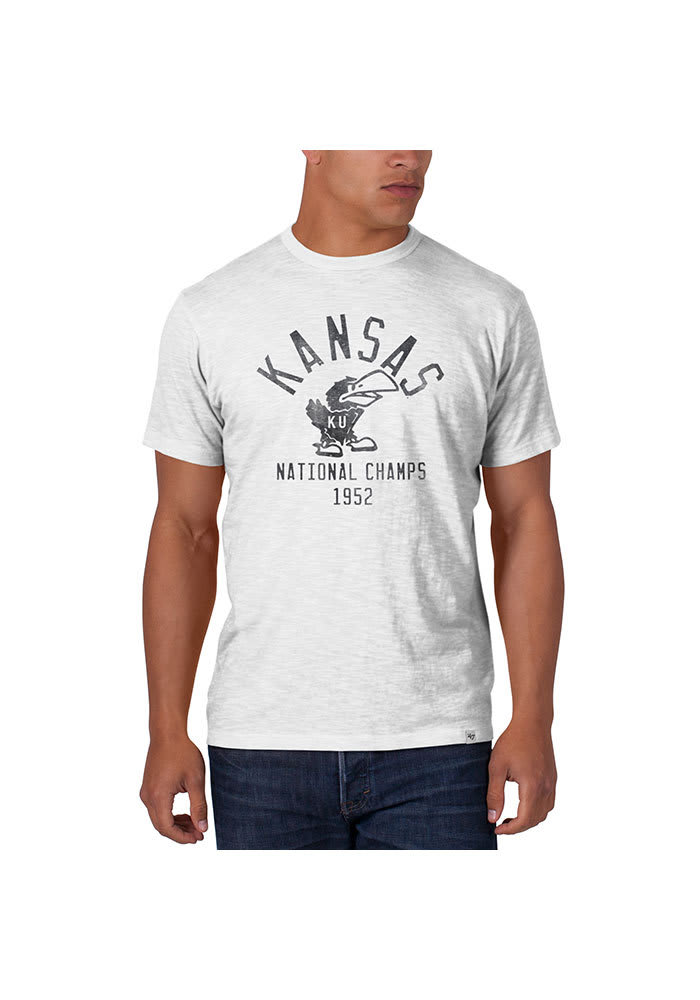 47 Kansas Jayhawks White 1952 National Champions Short Sleeve Fashion T Shirt