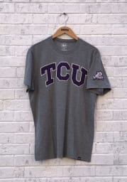 47 TCU Horned Frogs Grey Arch Short Sleeve Fashion T Shirt