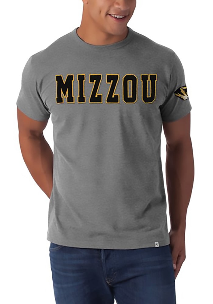 47 Missouri Tigers Grey Applique Short Sleeve Fashion T Shirt