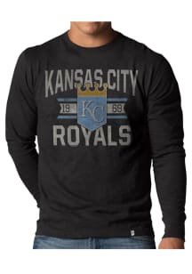 47 Kansas City Royals Charcoal Scrum Long Sleeve Fashion T Shirt