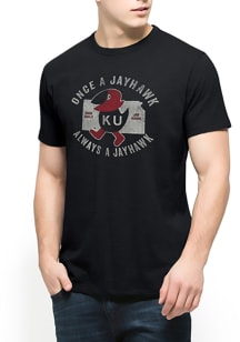 47 Kansas Jayhawks Navy Blue Historical Once A Jayhawk Short Sleeve Fashion T Shirt