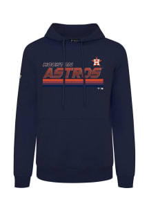Levelwear Houston Astros Mens Navy Blue Podium Breaker Long Sleeve Hoodie