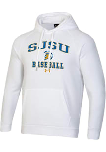 Under Armour San Jose State Spartans Mens White Baseball Rival Long Sleeve Hoodie