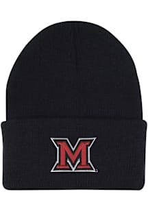 LogoFit Miami RedHawks Black North Pole Youth Knit Hat