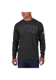 47 TCU Horned Frogs Charcoal Scrum Long Sleeve Fashion T Shirt