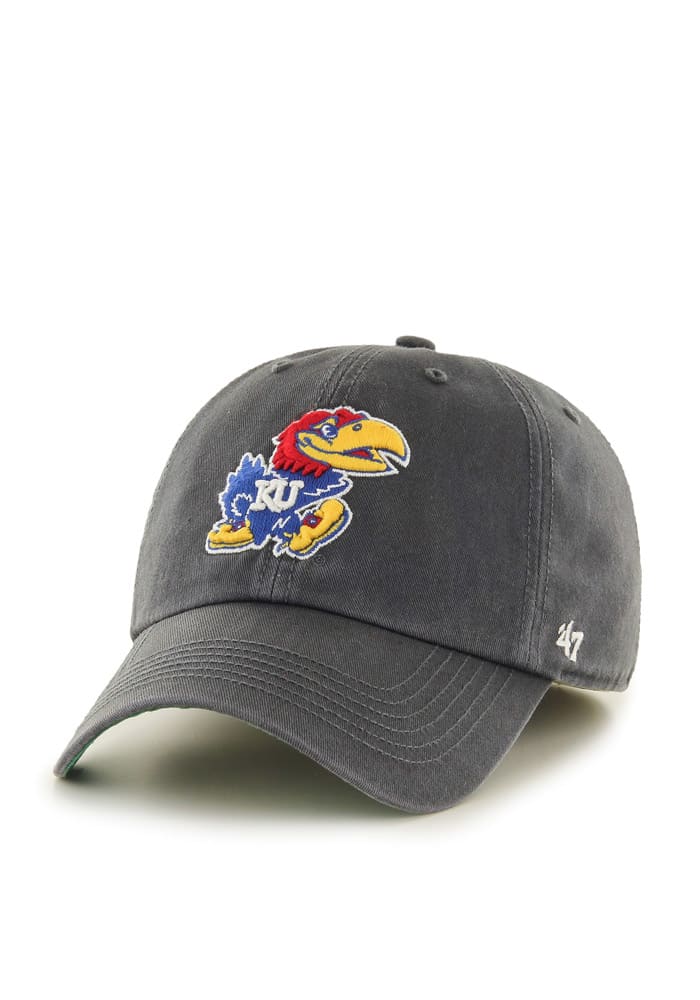 47 Kansas Jayhawks Mens Charcoal `47 Franchise Fitted Hat