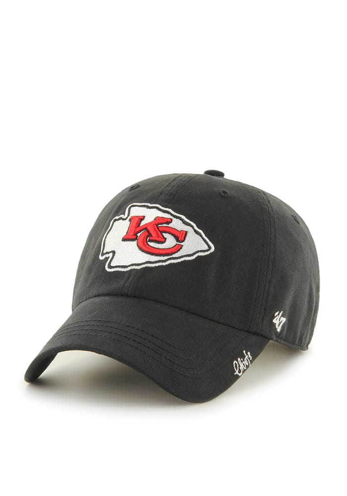 47 Kansas City Chiefs Black Miata Clean Up Womens Adjustable Hat
