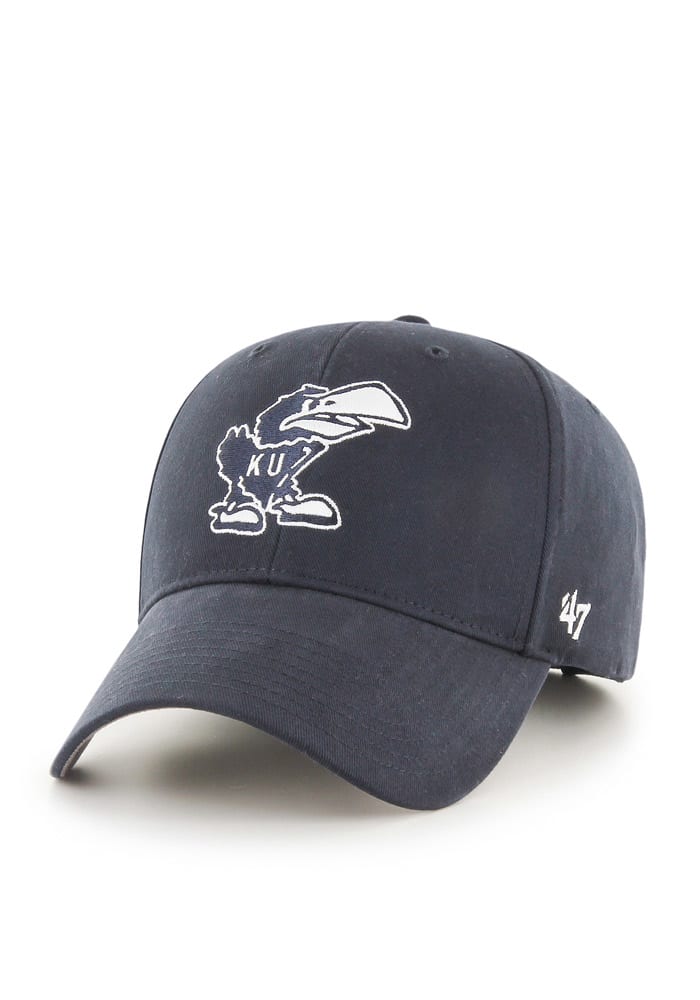 47 Kansas Jayhawks Baby Basic MVP Adjustable Hat - Navy Blue