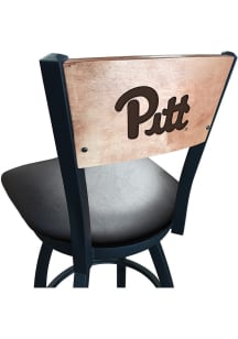 Black Pitt Panthers Vinyl Seat Maple Back Swivel Pub Stool