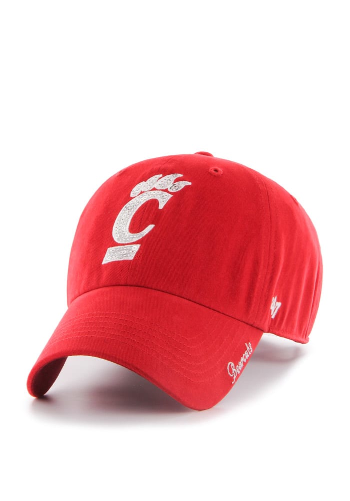 47 Cincinnati Bearcats Red Sparkle Clean Up Womens Adjustable Hat
