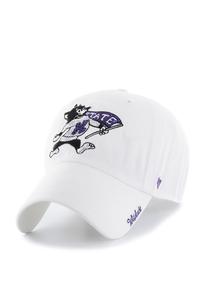 47 K-State Wildcats White Sparkle Clean Up Womens Adjustable Hat